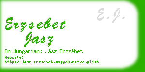 erzsebet jasz business card