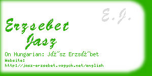 erzsebet jasz business card